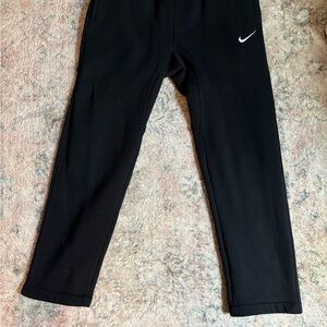 Nike Kids Black Sweatpants with White Logo